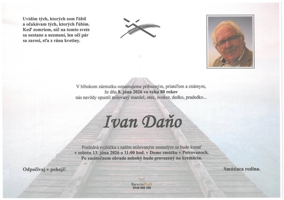 smútočné oznámenie