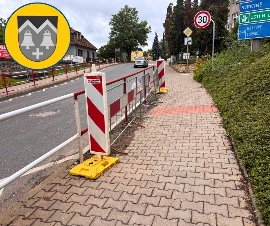 Pokud to klimatické podmínky dovolí, proběhne v sobotu 13. června doplnění zámkové dlažby na chodnících v místě bývalého přechodu pro chodce mezi budovami I. a II. stupně ZŠ v Pražské ulici. Prosíme chodce o zvýšenou opatrnost při průchodu místem prací. Děkujeme za pochopení.