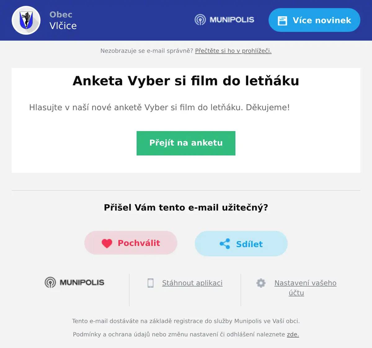 Hlasujte v naší nové anketě Vyber si film do letňáku. Děkujeme!