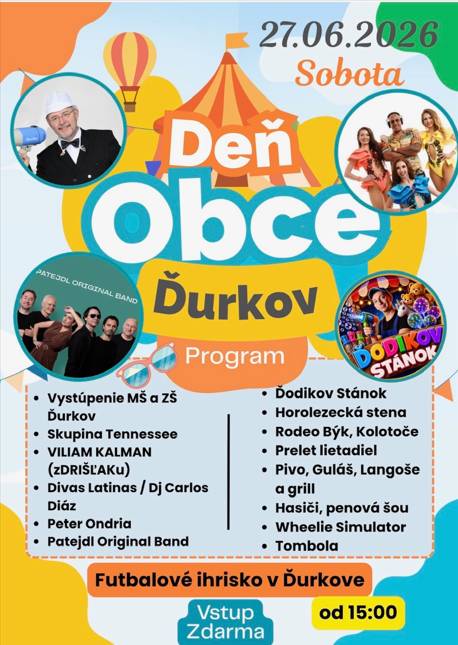 Pozvánka na Dni obce Ďurkov 2026