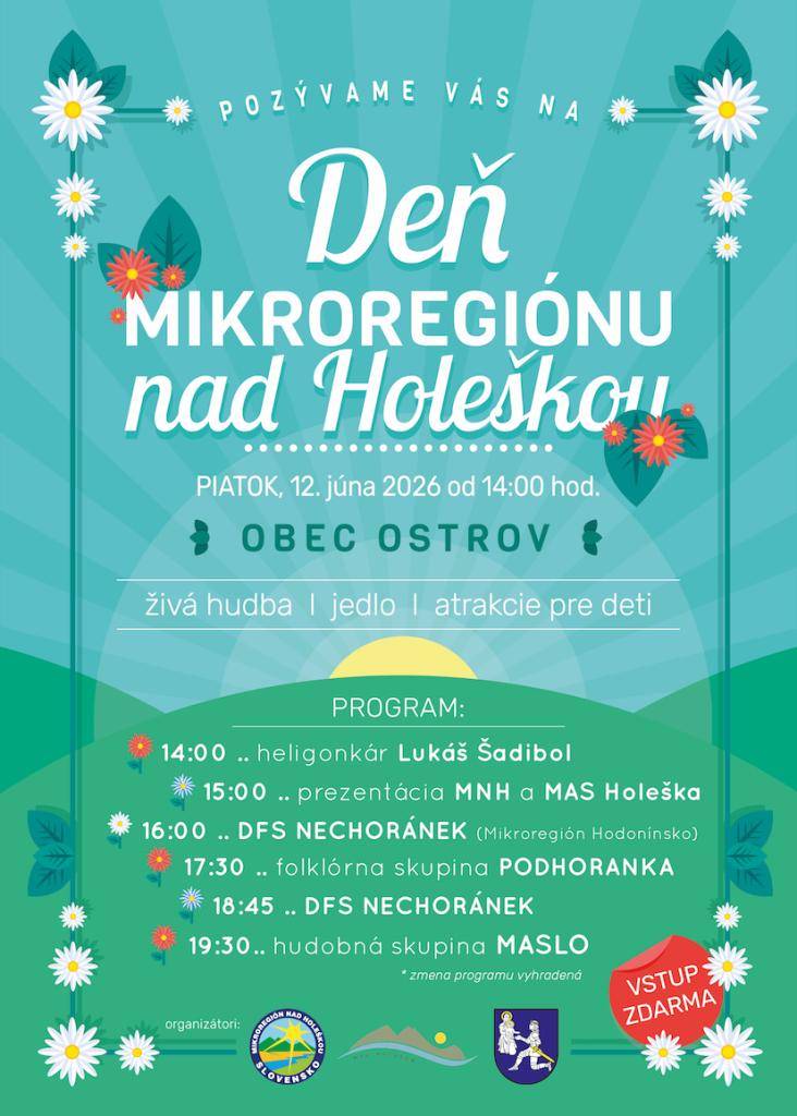 12.06.2026  Ostrov pri Piešťanoch  Pre organizované JDS v obciach je zabezpečený zvozový autobus.