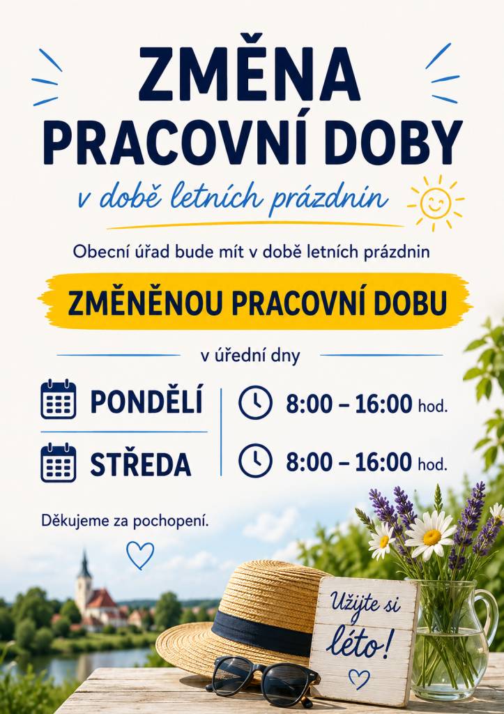 Změna pracovní doby v období prázdni