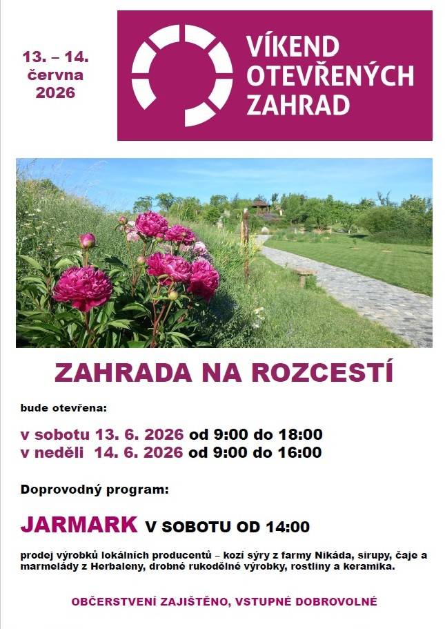 Jarmark na Zahradě na rozcestí v sobotu od 14:00