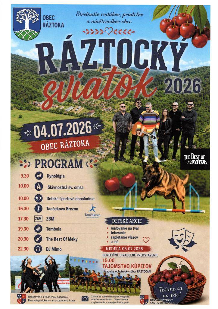 a Ráztocký sviatok 2026 konaný dňa 04.07.2026