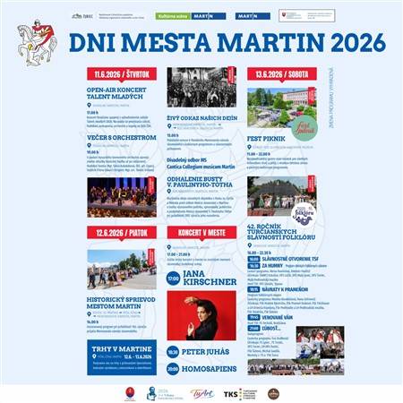 Hudba, tradície, história, folklór aj stretnutia s priateľmi – centrum Martina bude počas najbližších dní patriť oslavám mesta.
