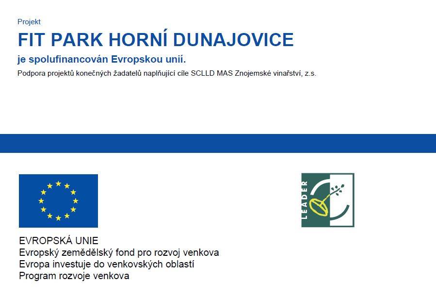 Fit park v obci Horní Dunajovice je lokalizován na klidném místě, uprostřed obce, v těsné blízkosti budovy zámku Horní Dunajovice, za obecním úřadem s knihovnou a poštou.