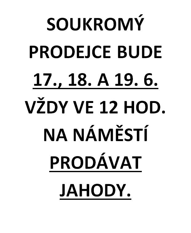 Prodej jahod
