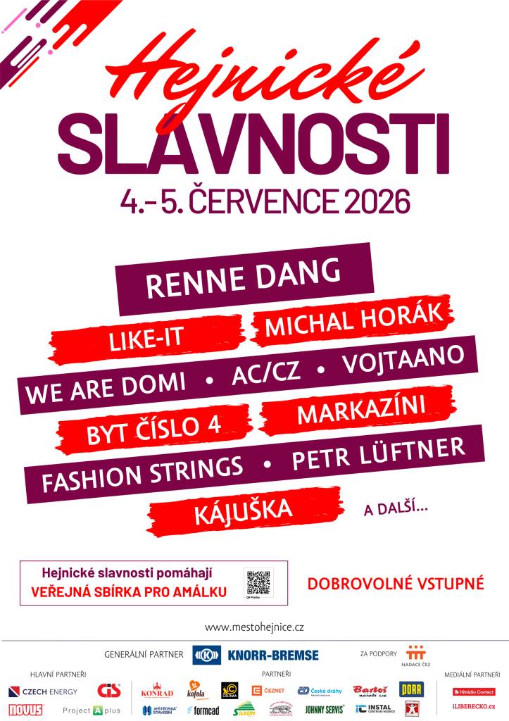 V letošním roce je opět DOBROVOLNÉ VSTUPNÉ. Hejnické slavnosti si tak může užít opravdu každý.