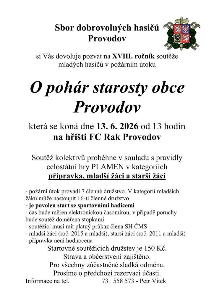 Hasičská soutěž pro děti