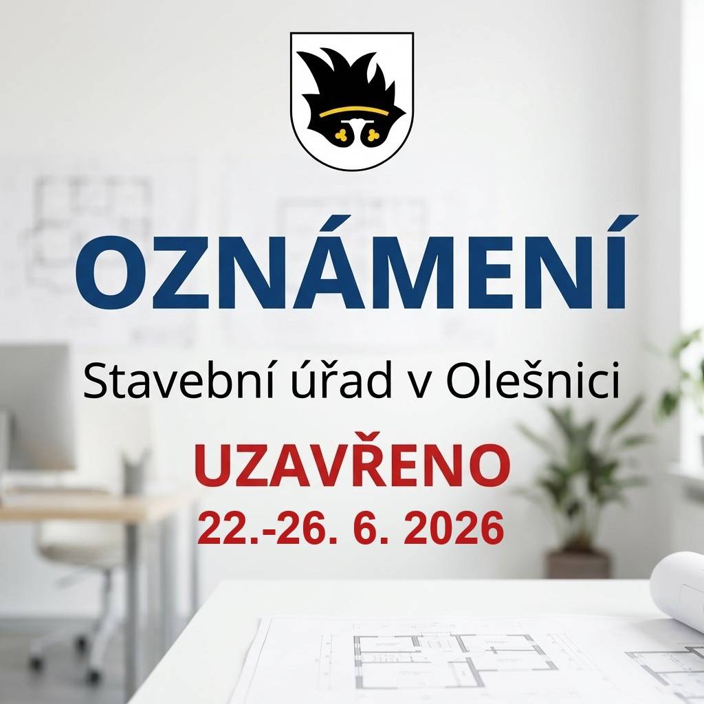 Krátkodobé uzavření Stavebního úřadu v Olešnici.