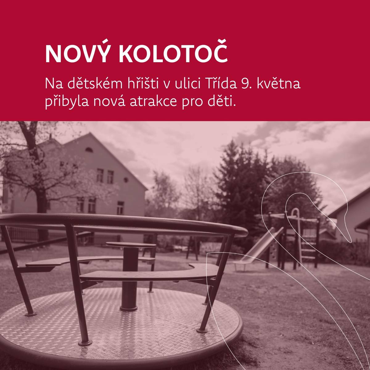 Na dětském hřišti v ulici Třída 9. května u nákupního parku přibyla nová atrakce pro děti.