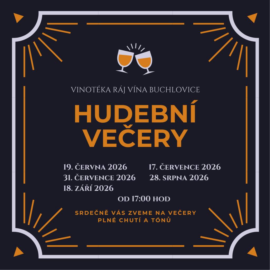Vinotéka Ráj vína Vás srdečně zve na hudební večery plné chutí a tónů s kapelou Divousy, které budou probíhat od června do září 2026 v areálu vinotéky v Buchlovicích