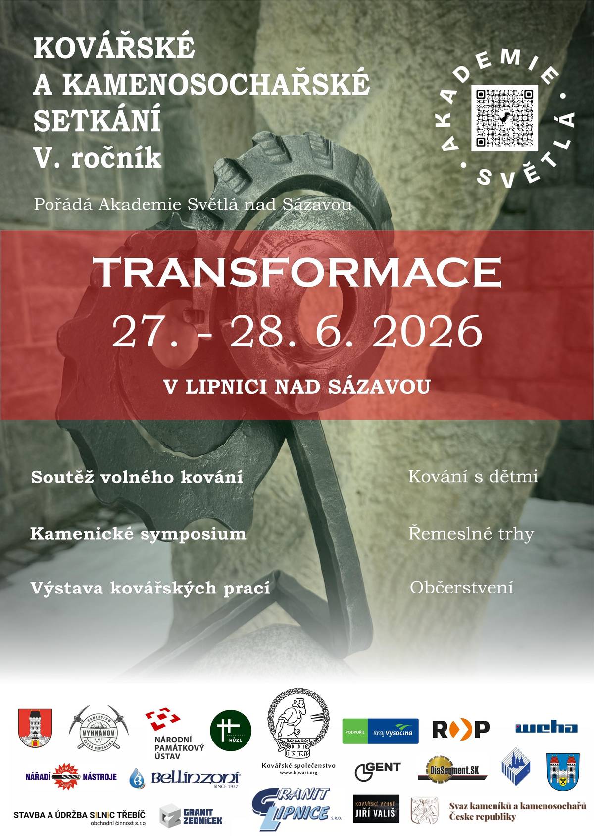 Zveme vás na tradiční kovářské a kamenosochařské setkání na hradě Lipnici.