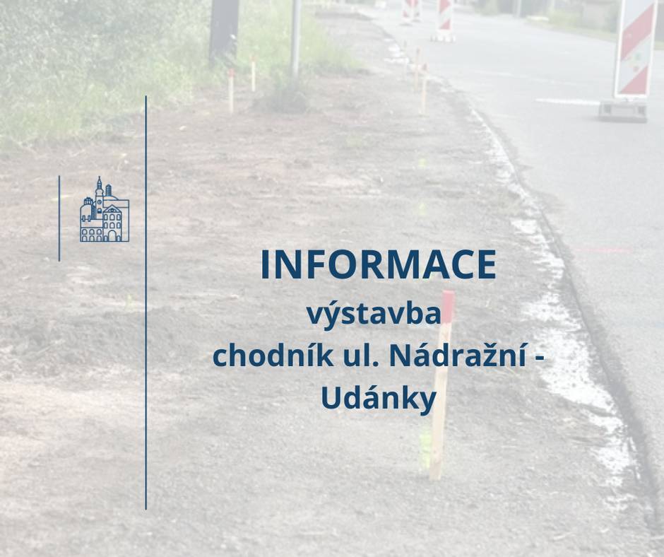Dne 15. června byla zahájena dílčí etapa výstavby 250m chodníku v nepřehledném úseku zatáčky na ulici Nádražní, dále bude v budoucnu výstavba pokračovat směrem k nádraží.    Dopravní omezení v místě:     Termín: 15.06.2026 - 20.07.2026    V době pracovní činnosti (06:00 - 14:30) - částečná uzavírka provozu.  Provoz bude veden pouze v jednom jízdním pruhu řízeném světelným signalizačním zařízením.  V době pracovního klidu (14:30 - 06:00) - pracovní místo v krajnici.    Výstavu provádí Technické služby Moravská Třebová.