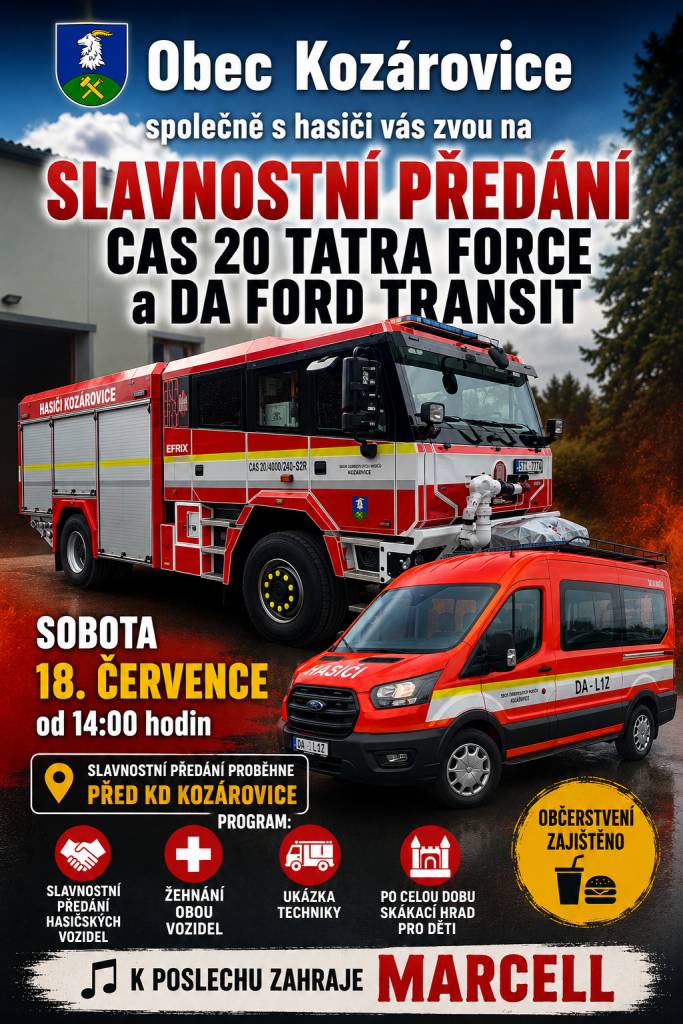sobota 18.7.2026  od 14:00  před KD Kozárovice