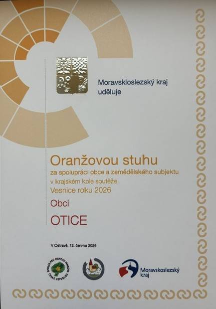 V jubilejním 30. ročníku prestižní soutěže Vesnice roku jsme vybojovali v krajském kole Oranžovou stuhu. Stalo se tak po dlouhých čtrnácti letech a v historii soutěže nemáme zaznamenáno, že by se takový historický výsledek podařil v našem kraji obhájit ještě nějaké jiné obci