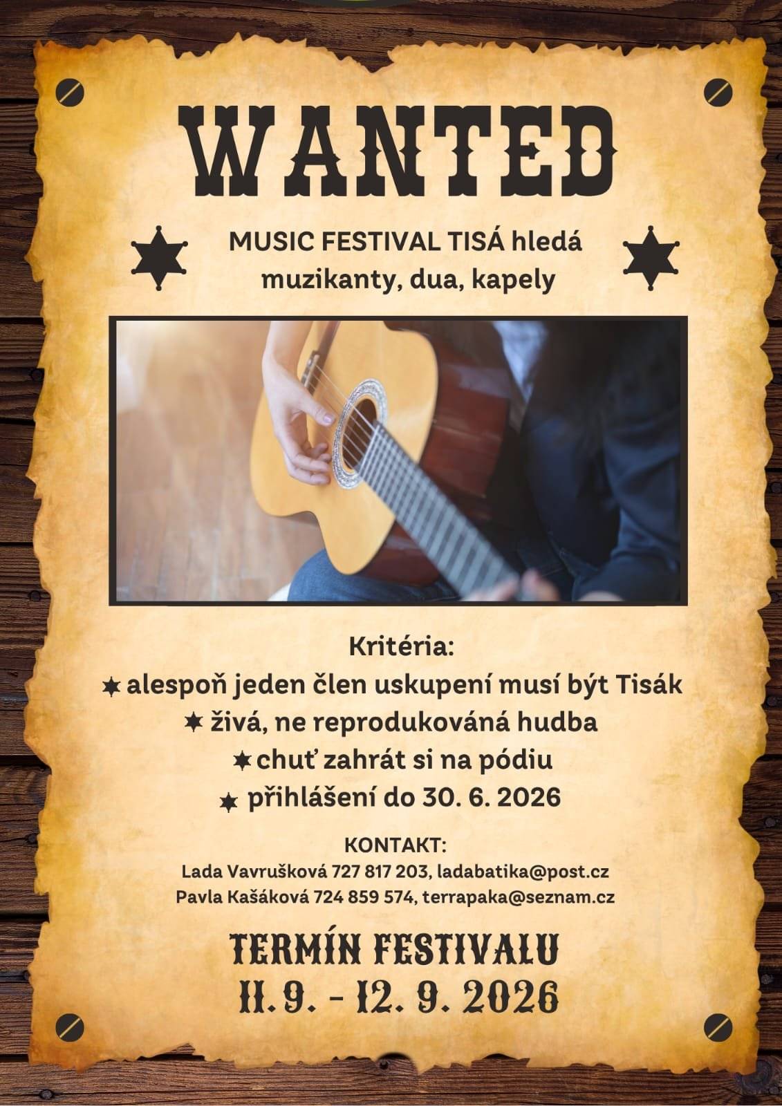 Přihlas se a staň se součástí festivalového programu v Tisé.