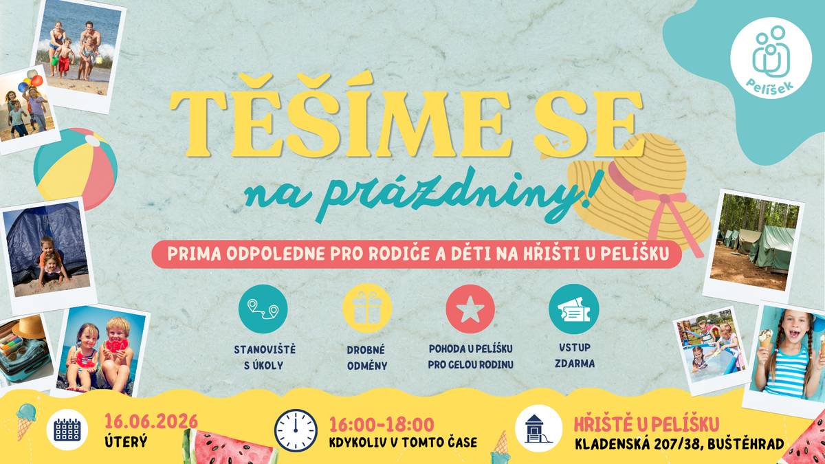 Dnes 16. června se na vás těšíme na hřišti u Pelíšku v čase 16:00-18:00. Vstup zdarma Přijďte si užít spoustu zábavy! Tým RC Pelíšek