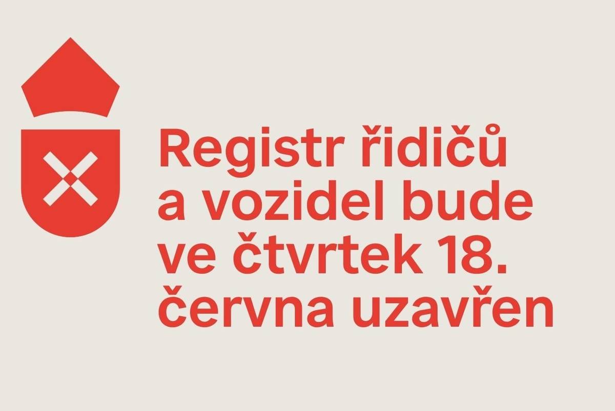 Odbor dopravy MěÚ Mnichovo Hradiště oznamuje, že z provozních důvodů bude ve čtvrtek 18. června 2026 v době od 12:45 do 14:15 hodin pro veřejnost uzavřen úsek registru řidičů a vozidel.     Za případné komplikace se omlouváme a děkujeme za pochopení.