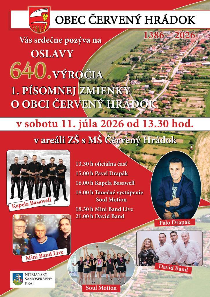 Obec Červený Hrádok - pozvánka