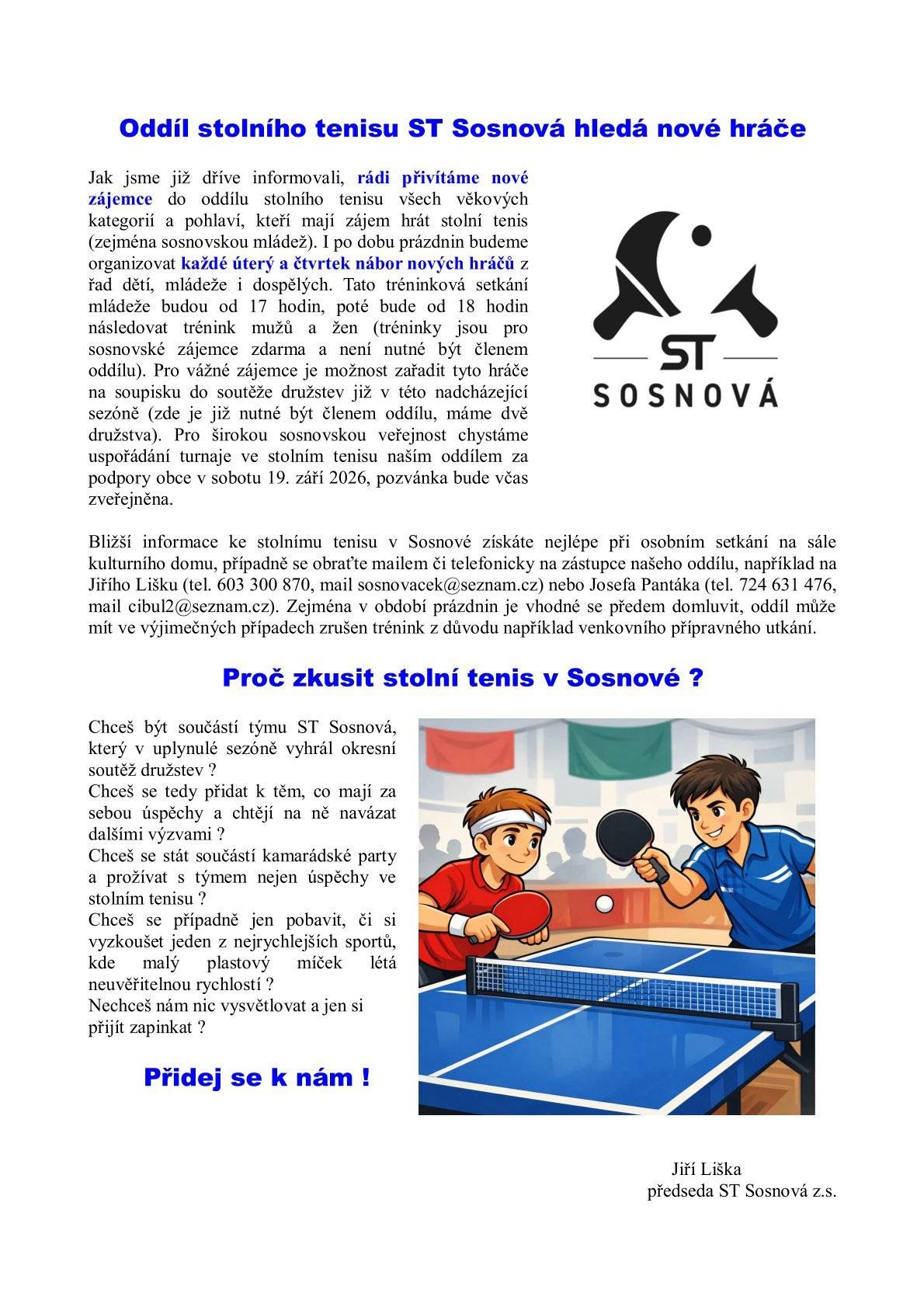 více informací viz letáček