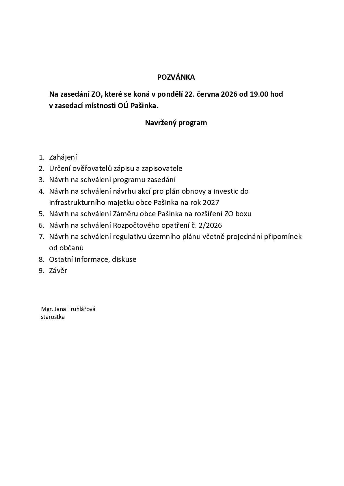 pondělí 22.06.2026