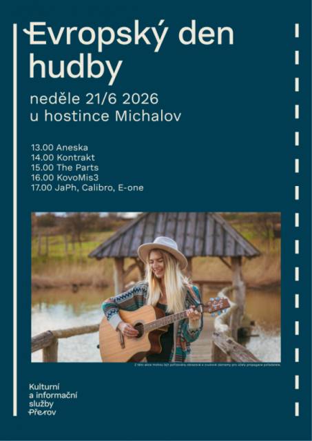 Park Michalov bude v neděli 21. června patřit hudbě. Od 13 hodin se zde uskuteční série koncertů k příležitosti Evropského dne hudby. Letošní ročník nabídne program postavený výhradně na mladých interpretech a „garážových“ kapelách.   Evropský den hudby se tradičně slaví 21. června.                                Číst dál...