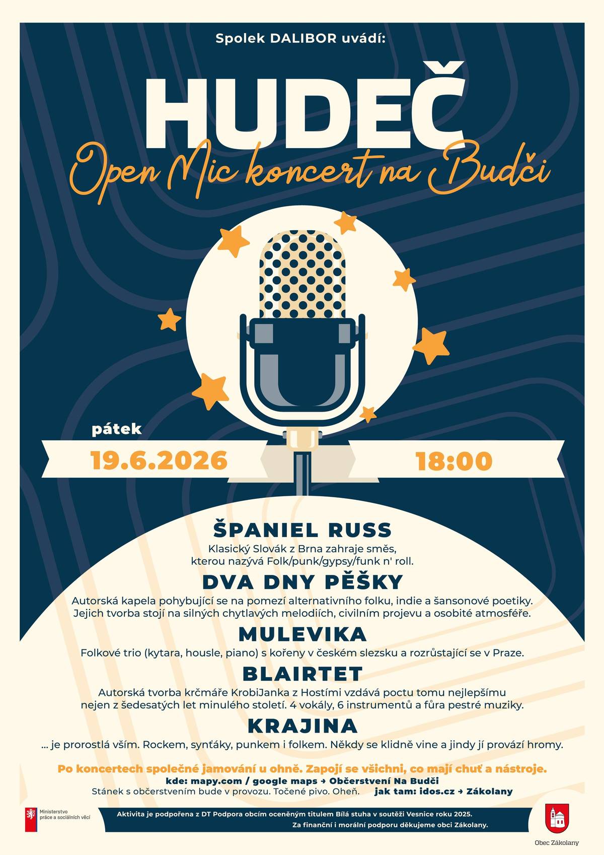 Přátelé, máme pro vás plán na pátek 19.6.: Buďte na Budči, huďte na Hudči! Tým Hudeč