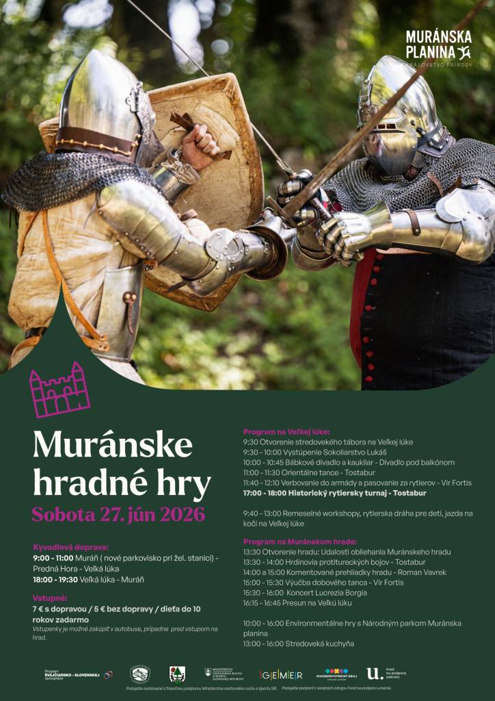 MURÁNSKE HRADNÉ HRY - 27.06.2026