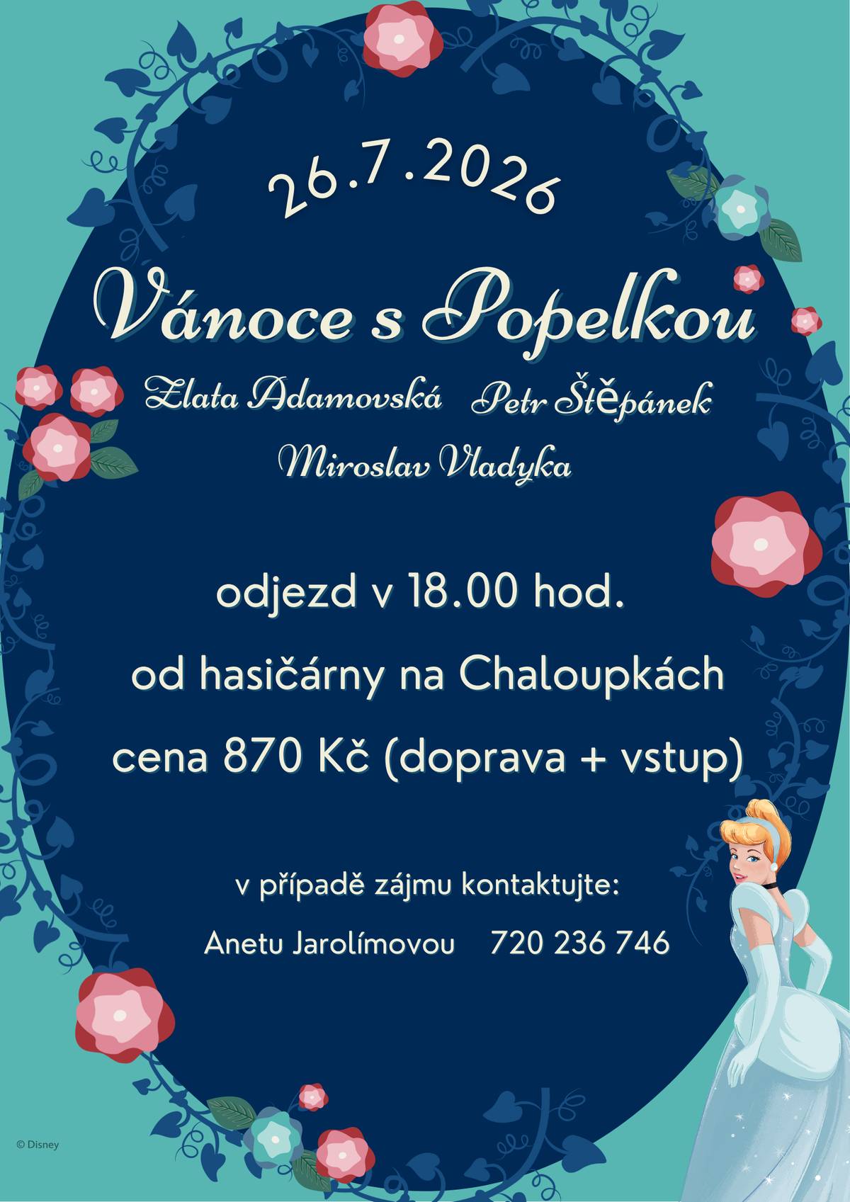 SDH Chaloupky pořádá divadelní zájezd na letní scénu Vyšehrad.