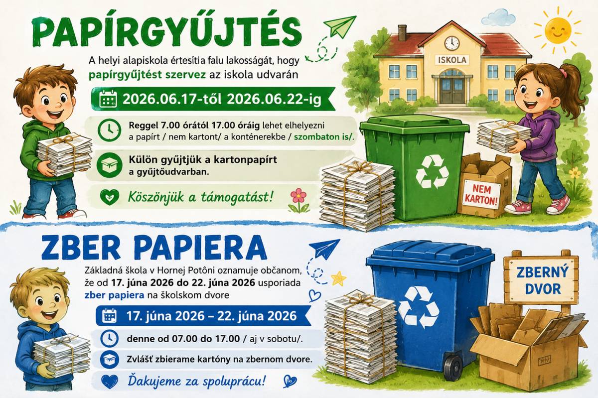 Papírgyűjtés - Zber papiera