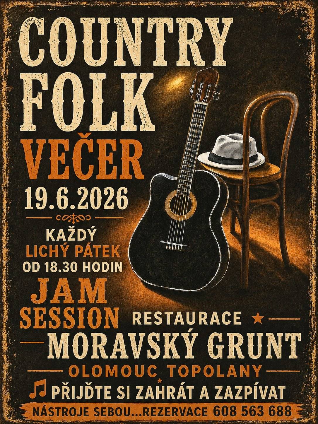 Máte už plány na nadcházející letní dny? Srdečně vás zve restaurace Moravský Grunt v Olomouci-Topolanech, kde  pro vás připravili víkend plný skvělého jídla, pití a poctivé muziky. Na co se můžete těšit? 🎸 PÁTEK 19. 6. od 18:30 – Country & Folk Večer  Vezměte své hudební nástroje s sebou, přijďte si zahrát, zazpívat nebo jen posedět u dobrého piva. Každý tón a každý hlas jsou vítány! 🐟 SOBOTA 20. 6. od 14:00 – Zahradní grilování a pohoda Sobotní odpoledne bude patřit milovníkům dobrého jídla.  🍺 Tekuté speciality K jídlu i k poslechu vám načepují domácí pivo – Grunťák 11°. A pro ty, kteří rádi objevují nové chutě, je připravené osvěžující překvapení: Višňový ležák 12° z pivovaru Litovel, který vás v letních dnech zaručeně nadchne svou plnou ovocnou chutí. 🚌 Kde  Restaurace Moravský Grunt, Olomouc – Topolany.  📞 Rezervace míst  na telefonním čísle 608 563 688.
