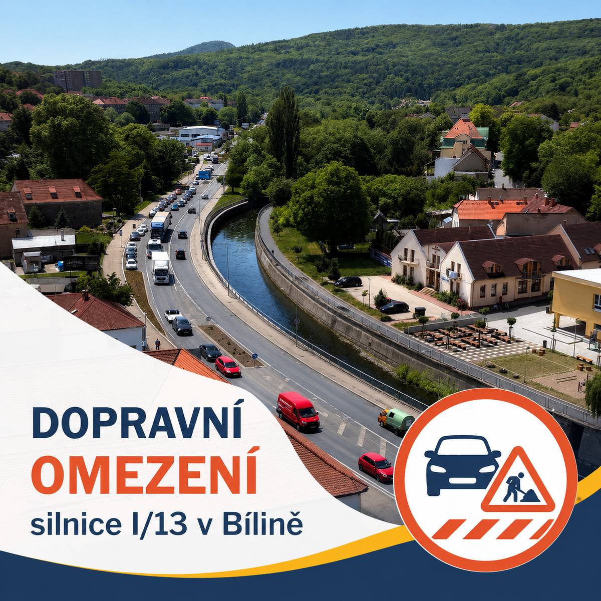 Od soboty 20. června do pátku 31. července 2026 bude kvůli rekonstrukci povrchu silnice I/13 výrazně omezen provoz na průtahu Bílinou. Práce budou probíhat v několika etapách a mohou způsobovat dopravní komplikace a zdržení. O omezení informujeme také občany Krupky, protože silnice I/13 je důležitou trasou při cestách směrem na Bílinu, Most a Chomutov a omezení může ovlivnit také pravidelné dojíždění obyvatel našeho města. Město Bílina zároveň doporučuje projíždějícím řidičům, aby se po dobu omezení průjezdu městem pokud možno vyhnuli. Podrobné informace: https://www.bilina.cz/cs/aktuality/informace-o-dopravnich-omezenich-na-prutahu-bilinou-silnice-i-13.html