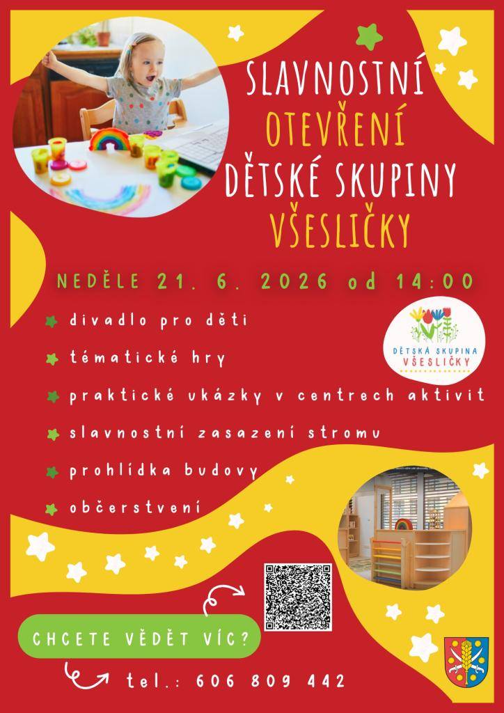 Slavnostní otevření dětské skupiny 21.6.2026