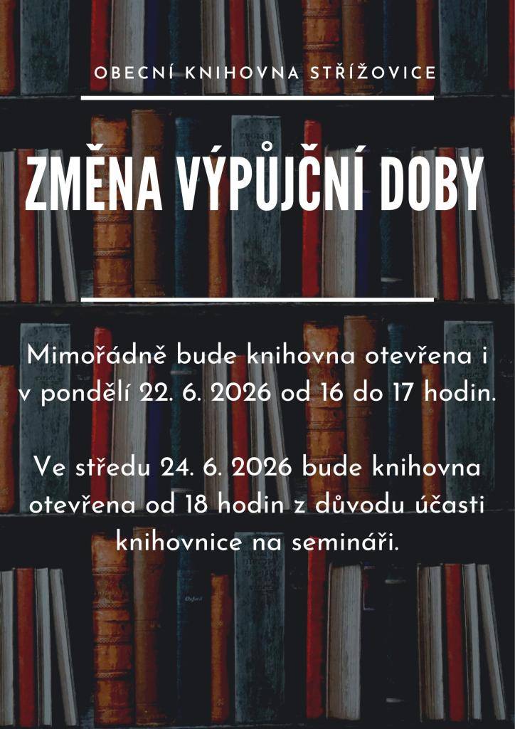 Změna výpůjční doby v posledním týdnu před prázdninami.