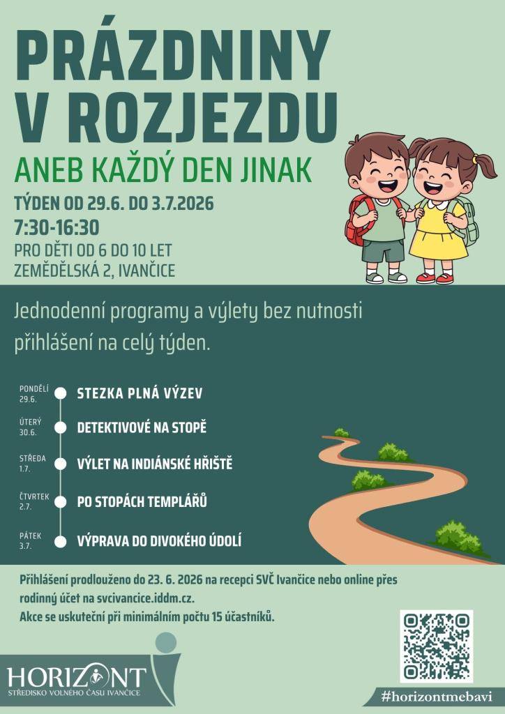 Má volná místa na:  Pobytu u moře a v jednodenních programech na přelomový týden červen-červenec.