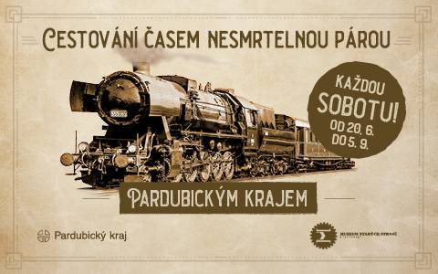 Jízdy Parním vlakem-CESTOVÁNÍ ČASEM NESMRTELNOU PÁROU PARDUBICKÝM KRAJEM - podrobnésti viz odkazy leták.
