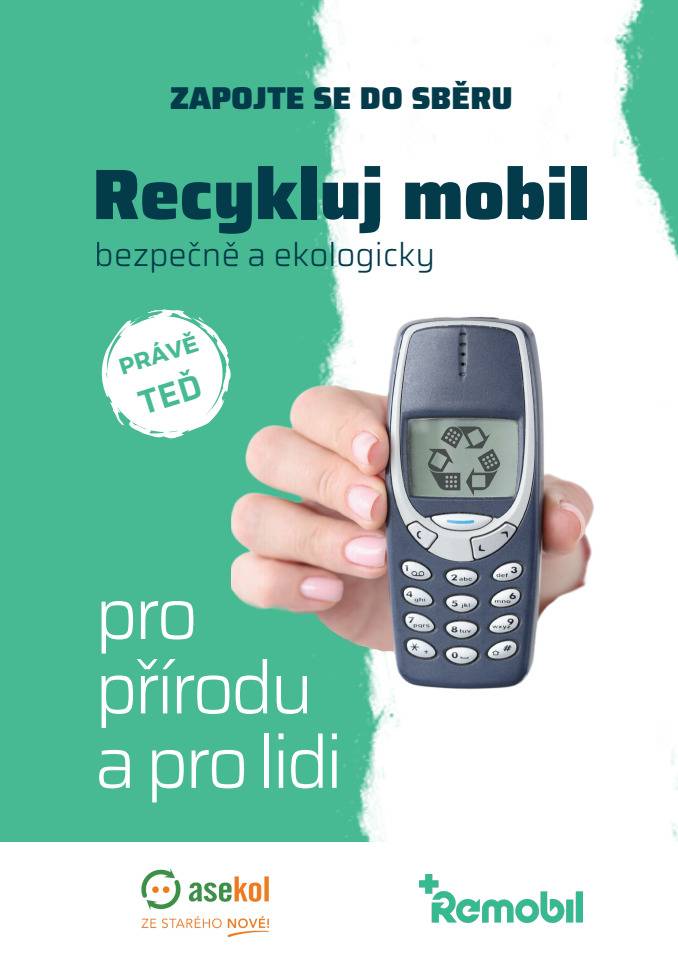 Vážení občané, stále probíhá sběr starých mobilních telefonů a bude probíhat po celý rok 2026. Sběrná nádoba je umístěna u podatelny v budově ÚMČ. Jedná se o zelenou krabici společnosti Remobil. Pokud máte doma starý nebo nefunkční mobilní telefon, tablet či nabíječku, můžete je zde odevzdat a přispět tak k jejich ekologické recyklaci. Děkujeme, že se zapojujete!