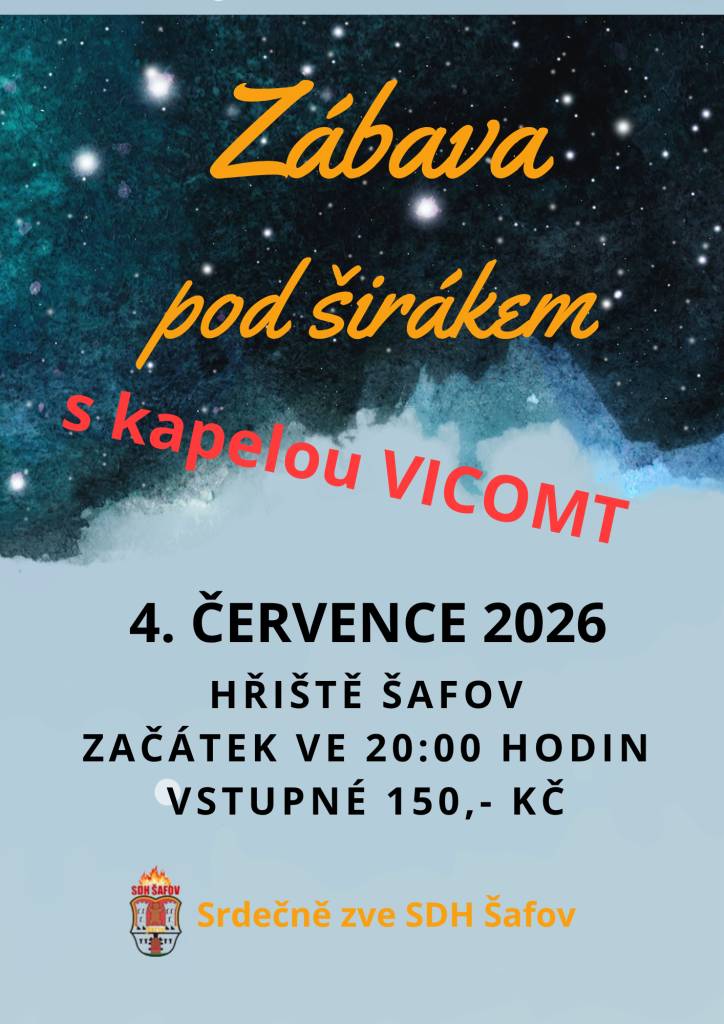 Zábava pod širákem v Šafově