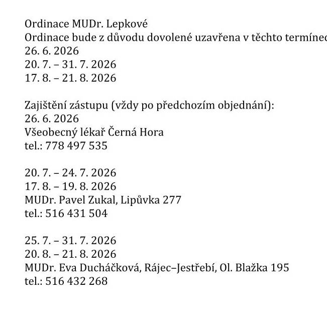 o prázdninách 2026
