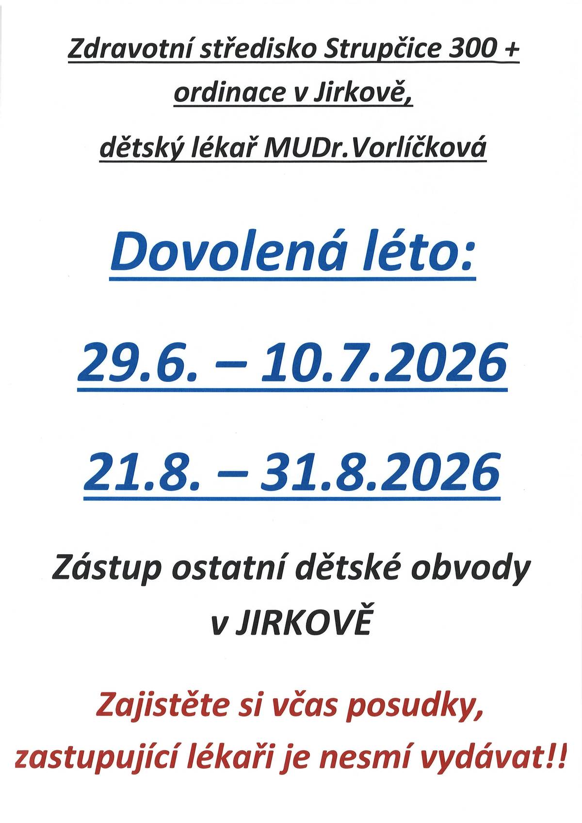 Dovolená v létě