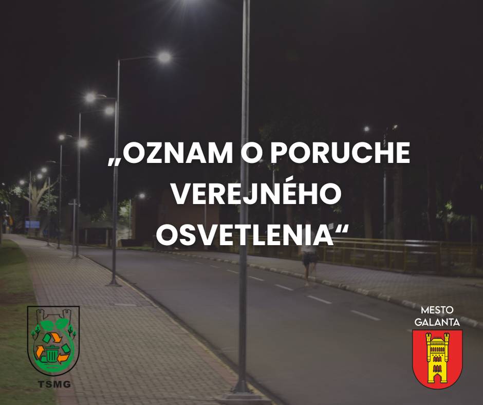 Mesto Galanta a Technické služby mesta Galanta informujú obyvateľov sídliska SNP o výpadku verejného osvetlenia, ktorý bol spôsobený rozsiahlejšou poruchou na trafostanici.