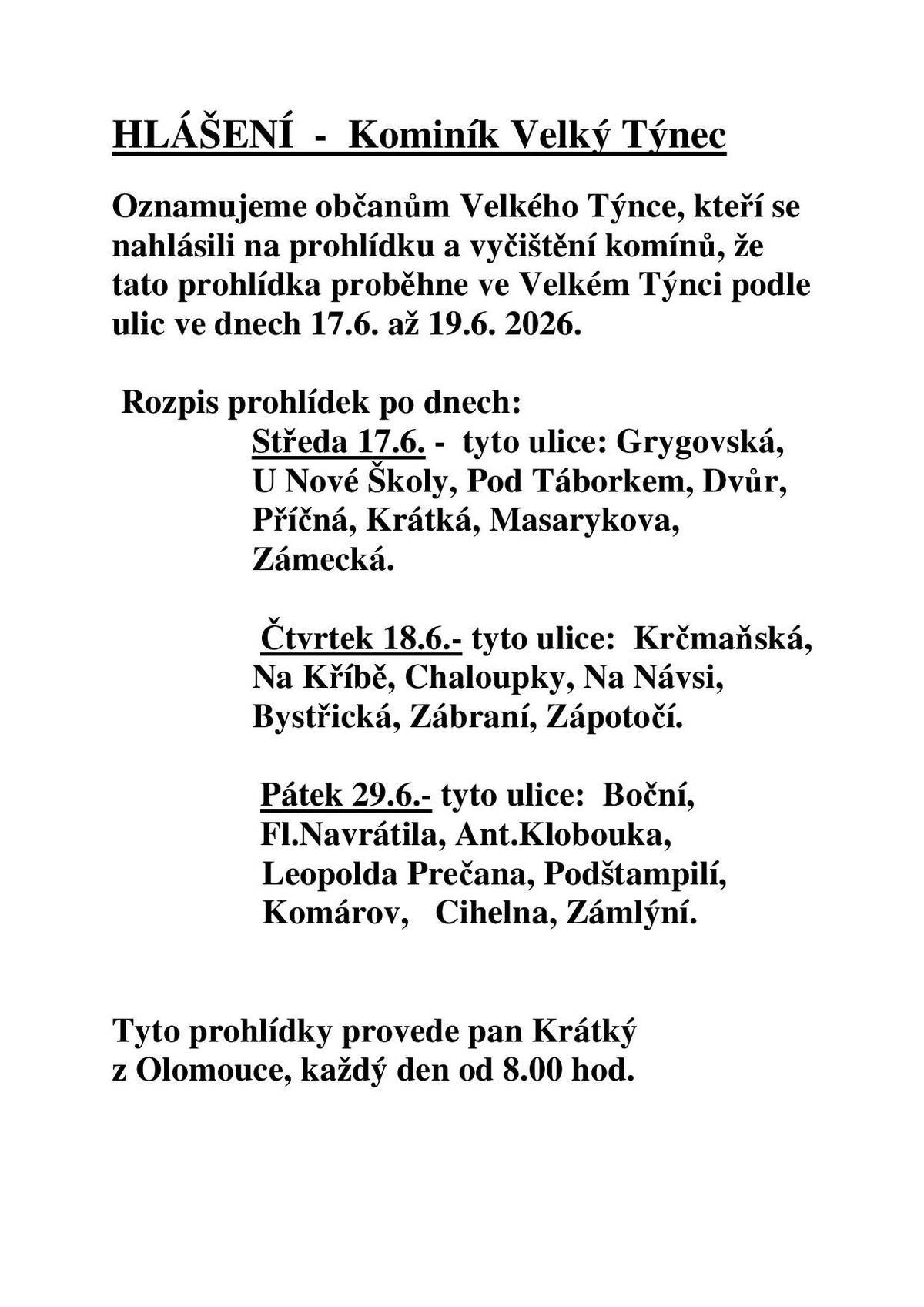 pro objednané zájemce
