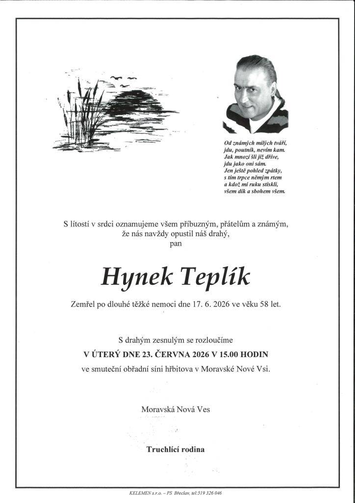Hynek Teplík †17.06.2026