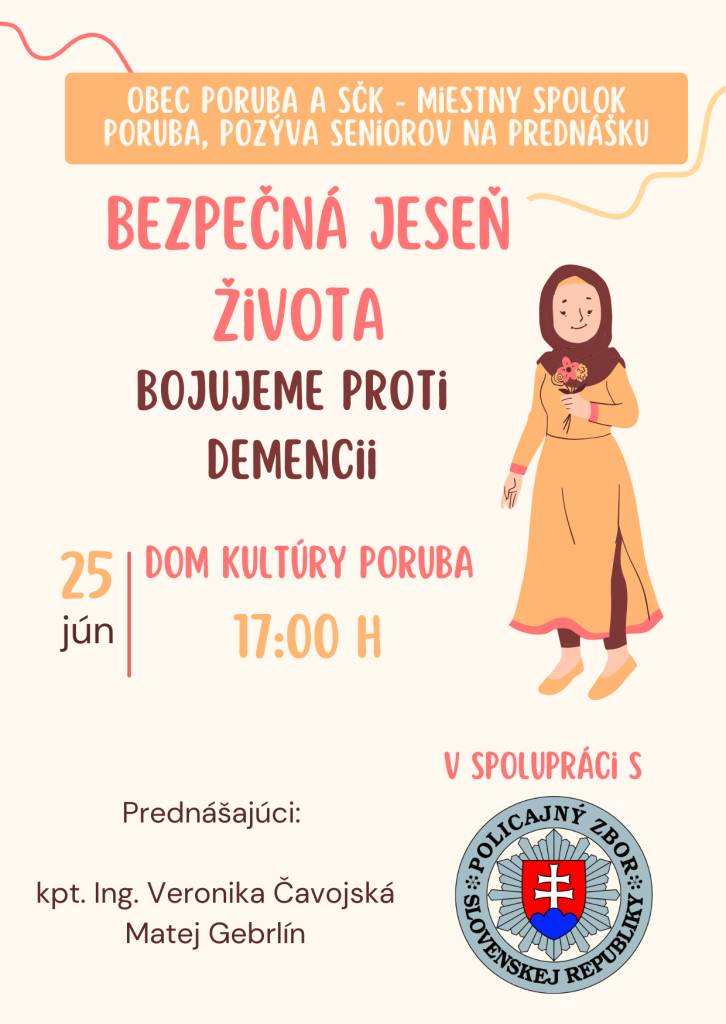 Bezpečná jeseň života - prednáška