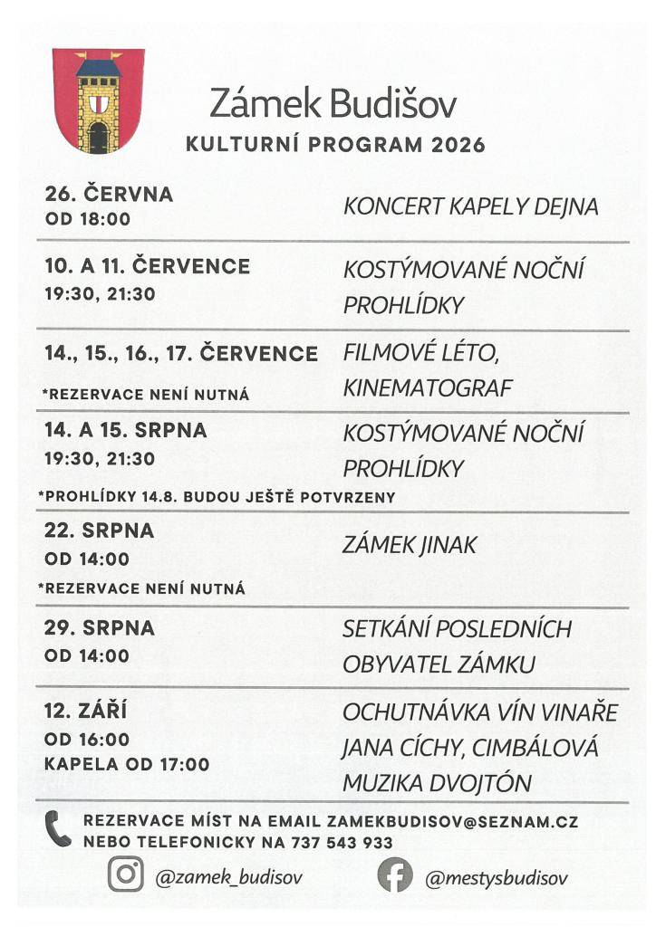 Kulturní program 2026