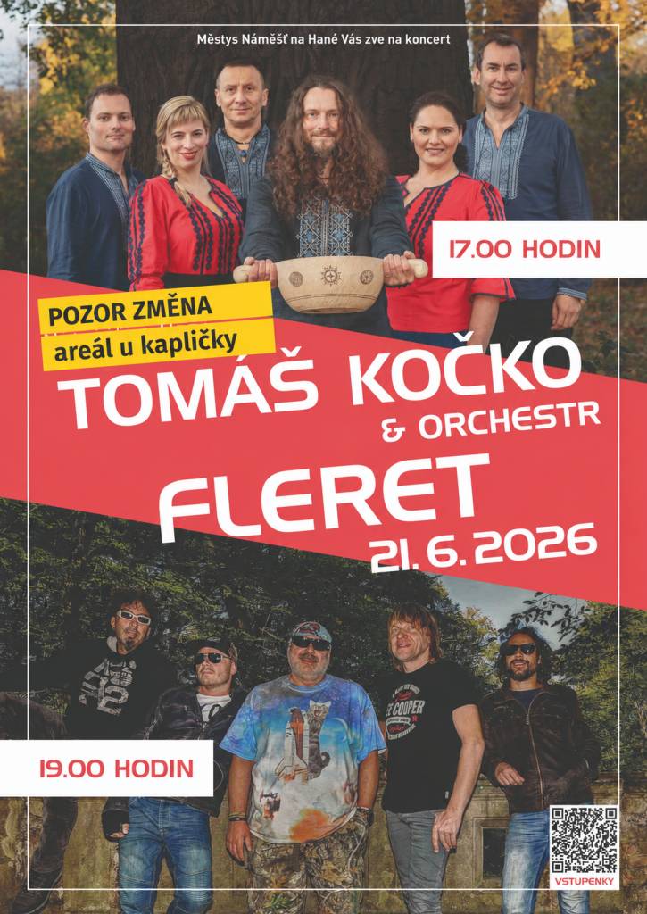 Tomáš Kočko & Orchestr + Fleret 21.6.2026 u kapličky