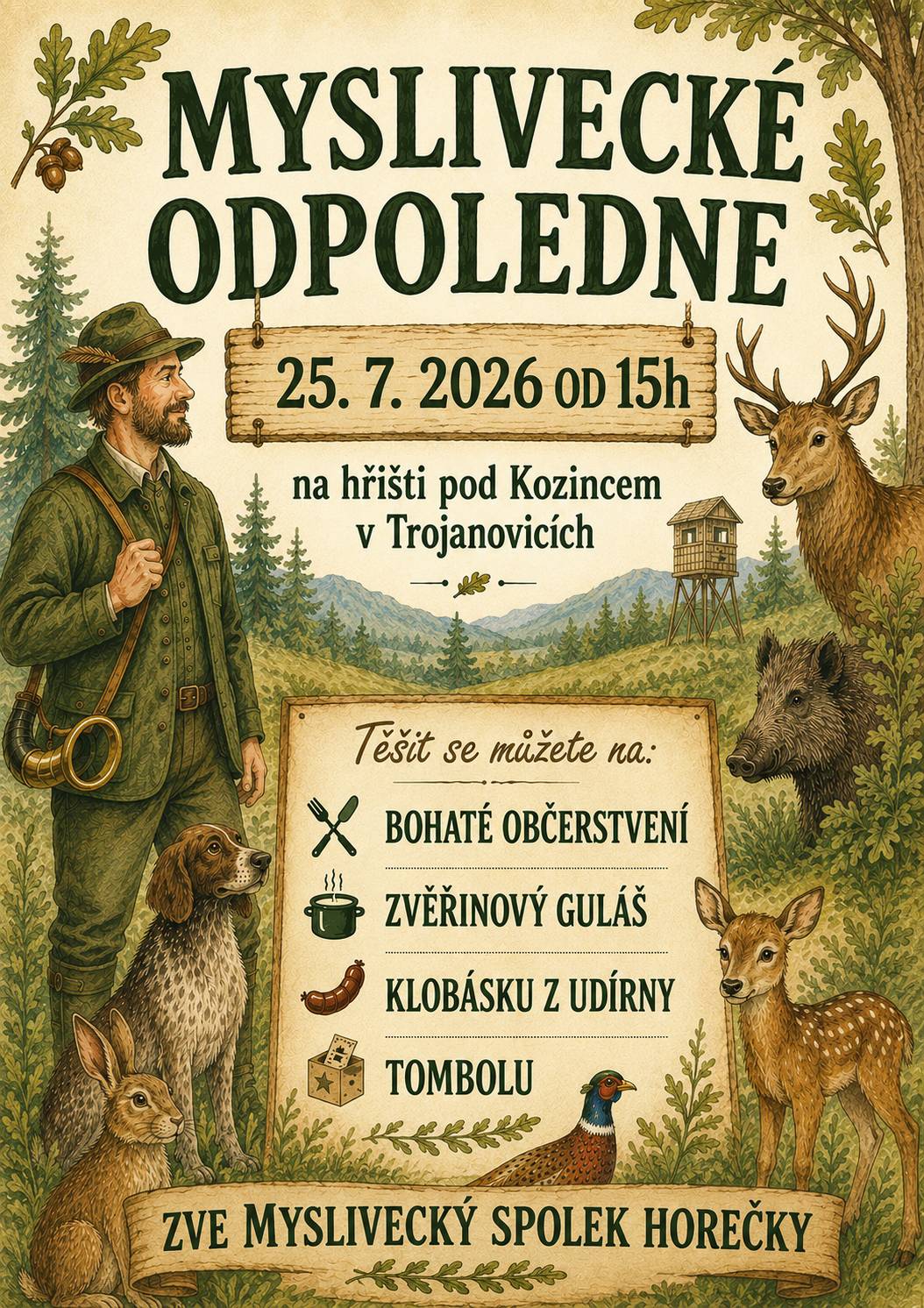 25.7.2026 od 15 hodi