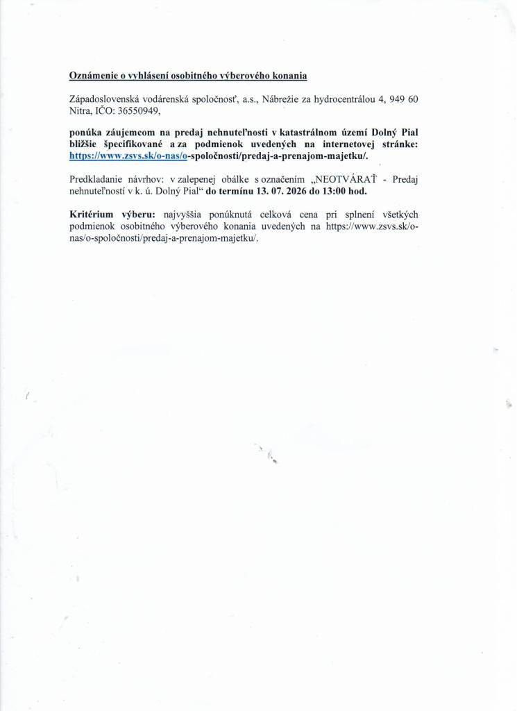 Predaj bytov a pozemkov