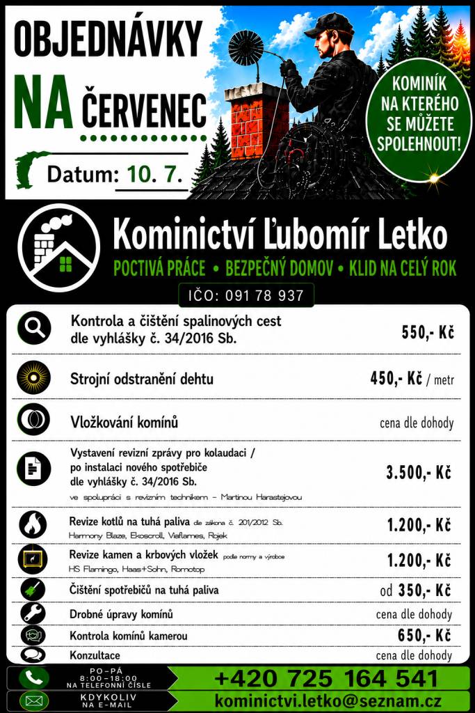 objednávky na 10. 7. 2026